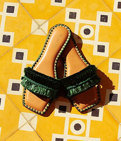 Antonio Melani x The Nat Note Madruga Braided Raffia Flat Sandals