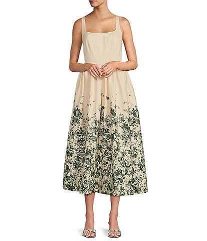 Antonio Melani x The Style Bungalow Gardenia Sleeveless Floral Print A-Line Dress
