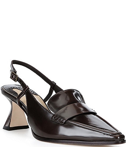 Antonio Melani Zeke Box Leather Tailored Slingback Pumps