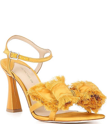 Antonio Melani Zora Satin Frayed Bow Dress Sandals