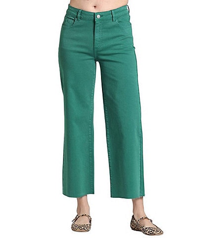 APNY Flat Front Wide Leg Cropped Pants