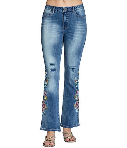 APNY Moon Washed Flare Leg Jean