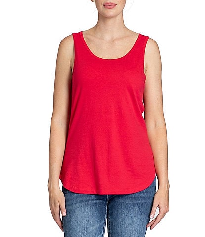 APNY Cotton Blend Scoop Neckline Sleeveless Tank