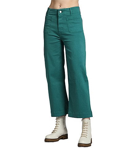 APNY Stretch Twill Mid-Rise Wide Leg Jean