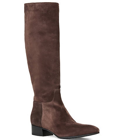 Aquatalia Fuoco Suede Tall Zip Up Boots