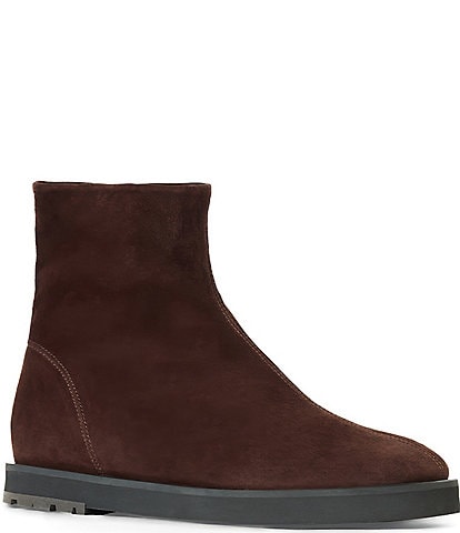 Aquatalia Louisa Flat Suede Ankle Booties