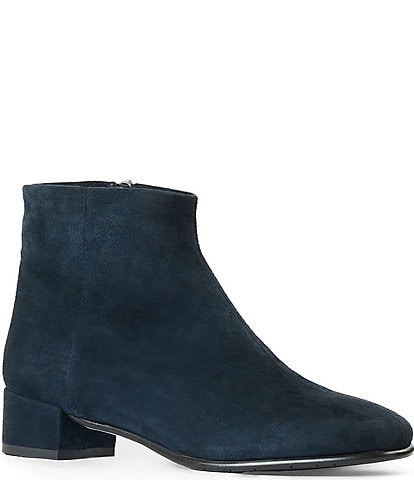 Aquatalia Pio Suede Zip Up Ankle Booties