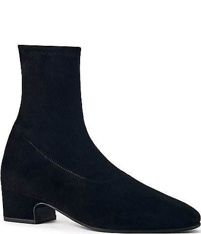 Aquatalia Raquel Suede Block Heel Ankle Booties