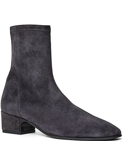 Aquatalia Raquel Suede Block Heel Ankle Booties