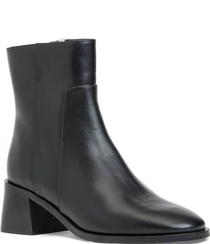 Aquatalia Tulli Waterproof Leather Block Heel Booties