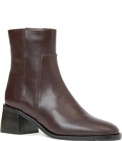 Aquatalia Tulli Waterproof Leather Block Heel Booties