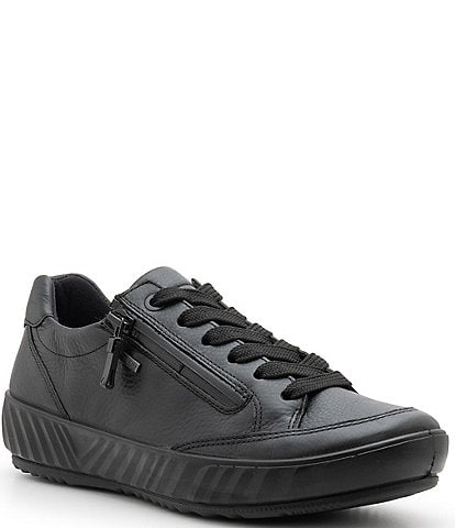 ara Allesandra Waterproof Leather Zip Sneakers