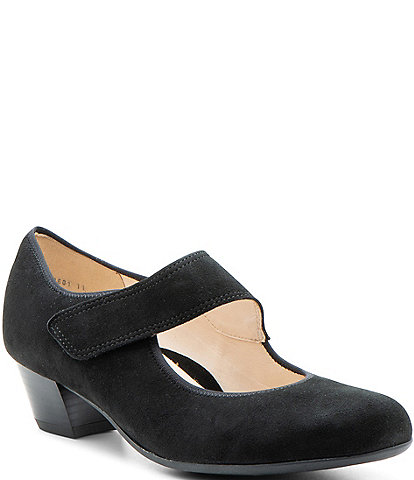 ara Calico 2.0 Suede Asymmetrical Mary Jane Pumps