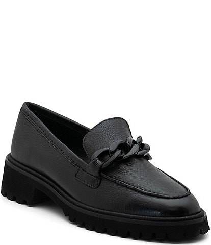 ara Kiana Leather Chain Loafers