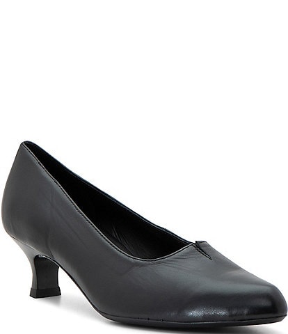 ara Kit Leather Kitten Heel Pumps