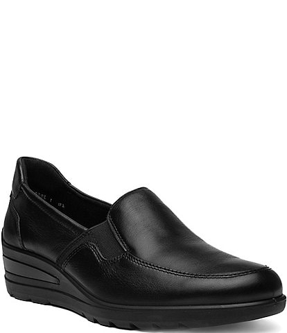 ara Zen Leather Wedge Loafers