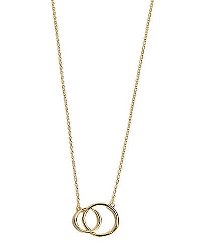 Argento Vivo Circle Link Short Pendant Necklace