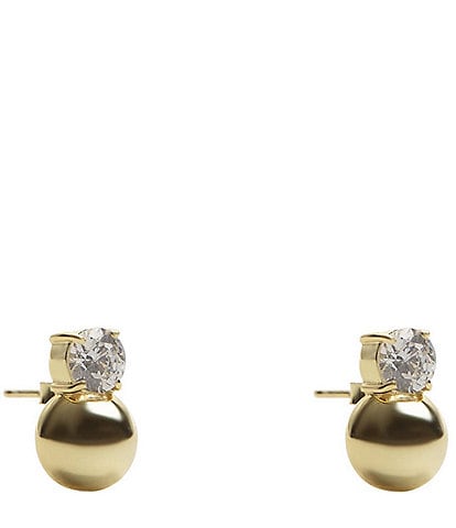 Argento Vivo Circle Scarlette Rhinestone Stud Earrings