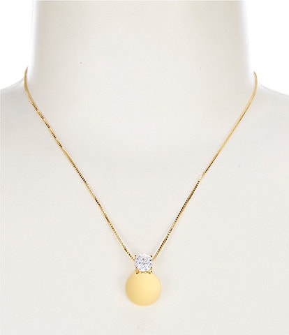 Argento Vivo Circle Scarlette Short Pendant Necklace