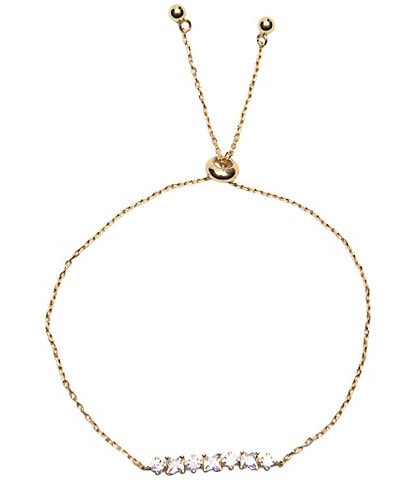 Argento Vivo CZ Frontal Adjustable Bracelet
