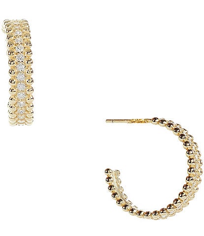 Argento Vivo CZ Hoop Earrings