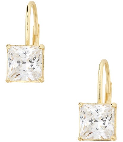 Argento Vivo CZ Square Drop Earrings