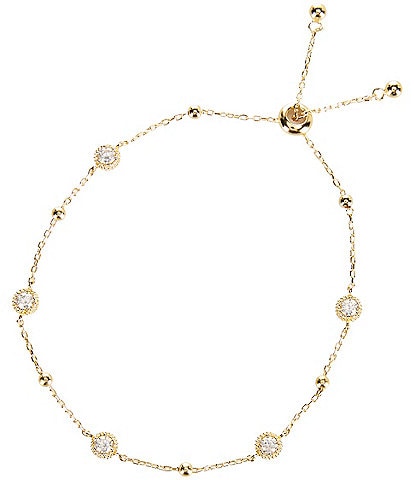 Argento Vivo CZ Stone Dainty Adjustable Bracelet