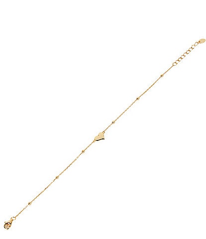 Argento Vivo Dainty Heart Line Bracelet