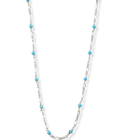 Argento Vivo Turquoise Beads Figaro Collar Necklace