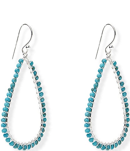 Argento Vivo Sterling Silver and Turquoise Drop Earrings