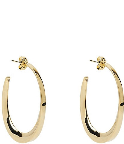 Argento Vivo Gold Hoop 18K Gold-Plated Sterling Silver Earrings