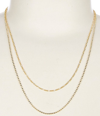 Argento Vivo Layered Figaro Short Multi-Strand Chain Necklace
