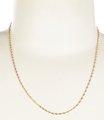 Argento Vivo Minimal Singapore Chain Necklace