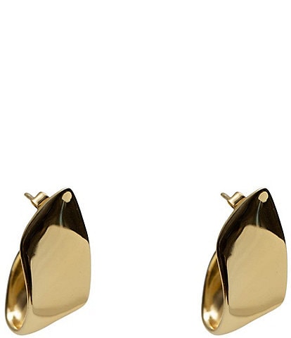 Argento Vivo Molten Ribbon Stud Earrings