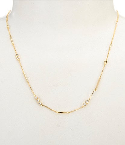 Argento Vivo Multi Stone Station Collar Necklace