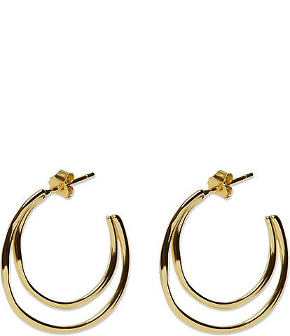 Argento Vivo Open Crescent Hoop Earrings