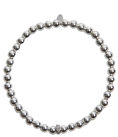 Argento Vivo Pave Center Stretch Bracelet