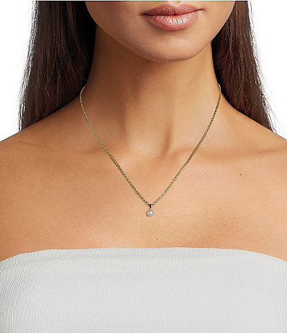 Argento Vivo Pearl Drop Short Pendant Necklace