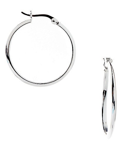 Argento Vivo Polished Hoop Earrings