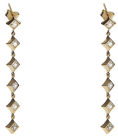 Argento Vivo Princess CZ Linear Earrings
