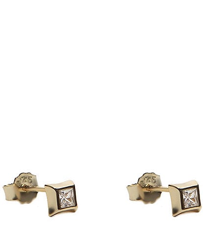 Argento Vivo Princess CZ Stud Earrings