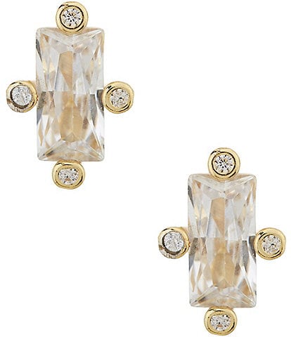 Argento Vivo Small Baguette Stud Earrings