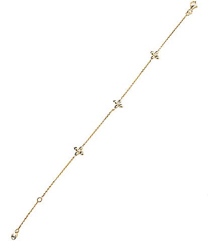 Argento Vivo Station Floret Line Bracelet
