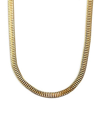 Herringbone Snake Chain Necklace silver gold – ADORNIA