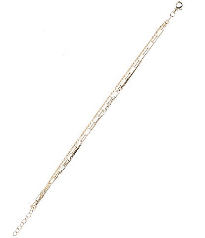 Argento Vivo Triple Chain Line Bracelet