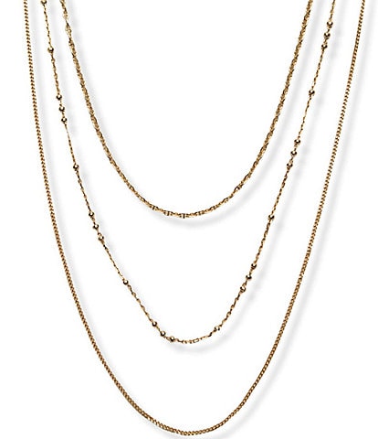 Argento Vivo Triple Chain Short Multi Strand Necklace
