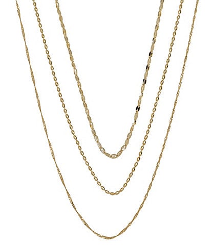 Argento Vivo Triple Layer Chain Short Multi Strand Necklace