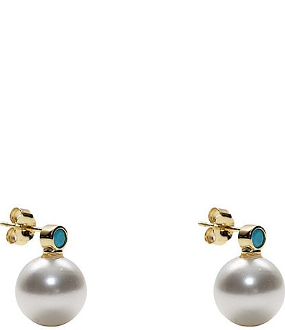 Argento Vivo Turquoise Pearl Drop Earrings