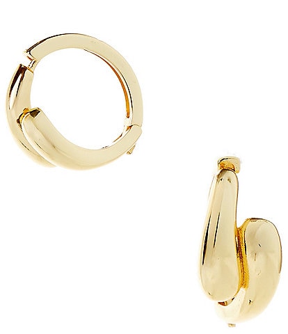 Argento Vivo Vintage Puffy Bypass Hoop Earrings