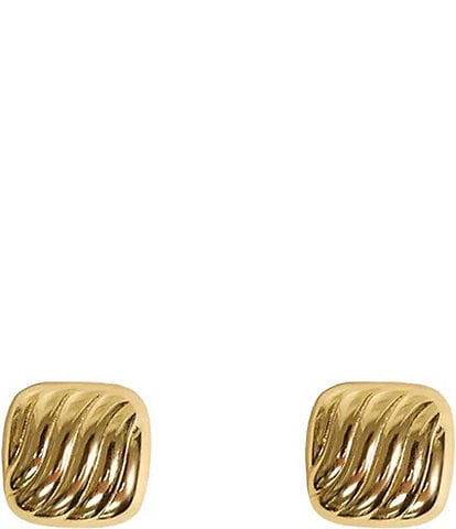 Argento Vivo Wavy Square Stud Earrings